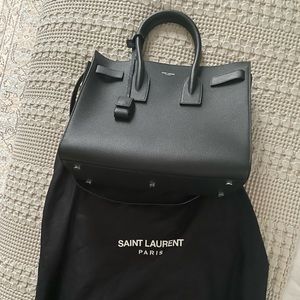 Saint Laurent Sac de Jour black grained Bag